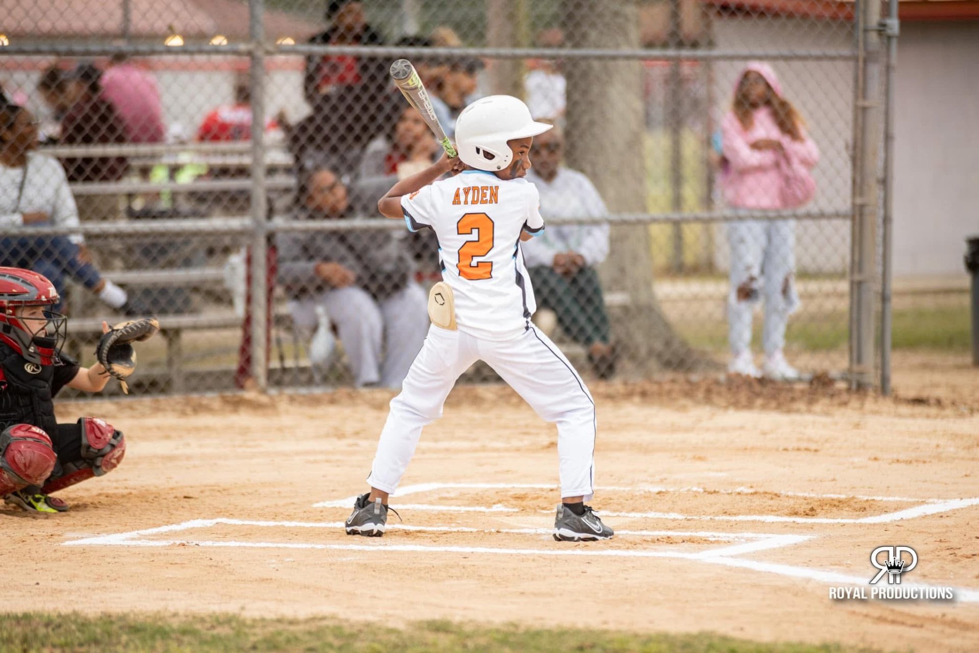 Rockets batter at the plate seen from behind
