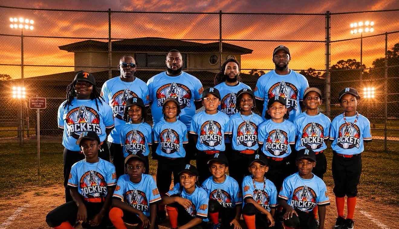 Hammond Park Rockets team at sunset